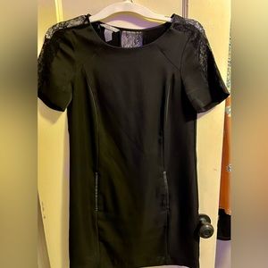 H&M Black Lace Dress with Pockets Size 2